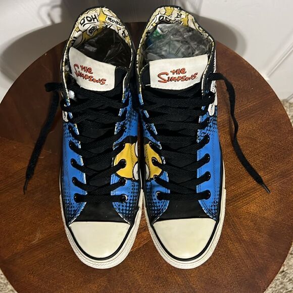 🔥🔥 CONVERSE All Stars Chuck Taylors Bart Simpsons Homer Hi-Top Sneakers - GUC - Picture 5 of 13